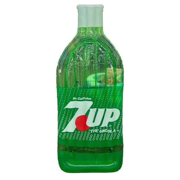 VTG Seven 7 Up Bottle 6 Ft. Inflatable Air Mattress Pool Beach Float Soda Water - Picture 1 of 5